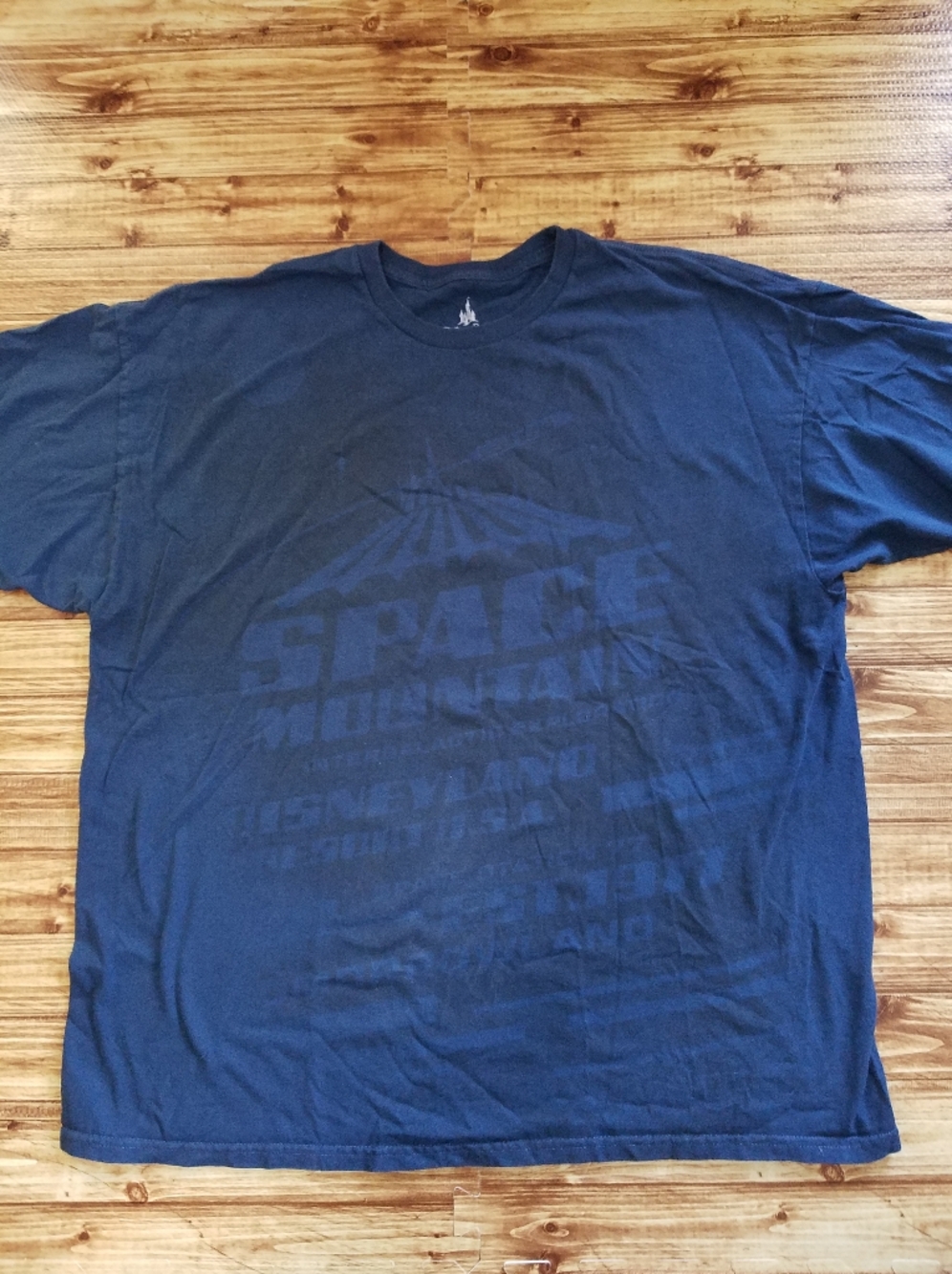 Disney Space Mountain 40th Anniversary Shirt Blue Graphic Tee Men Size 2XL XXL